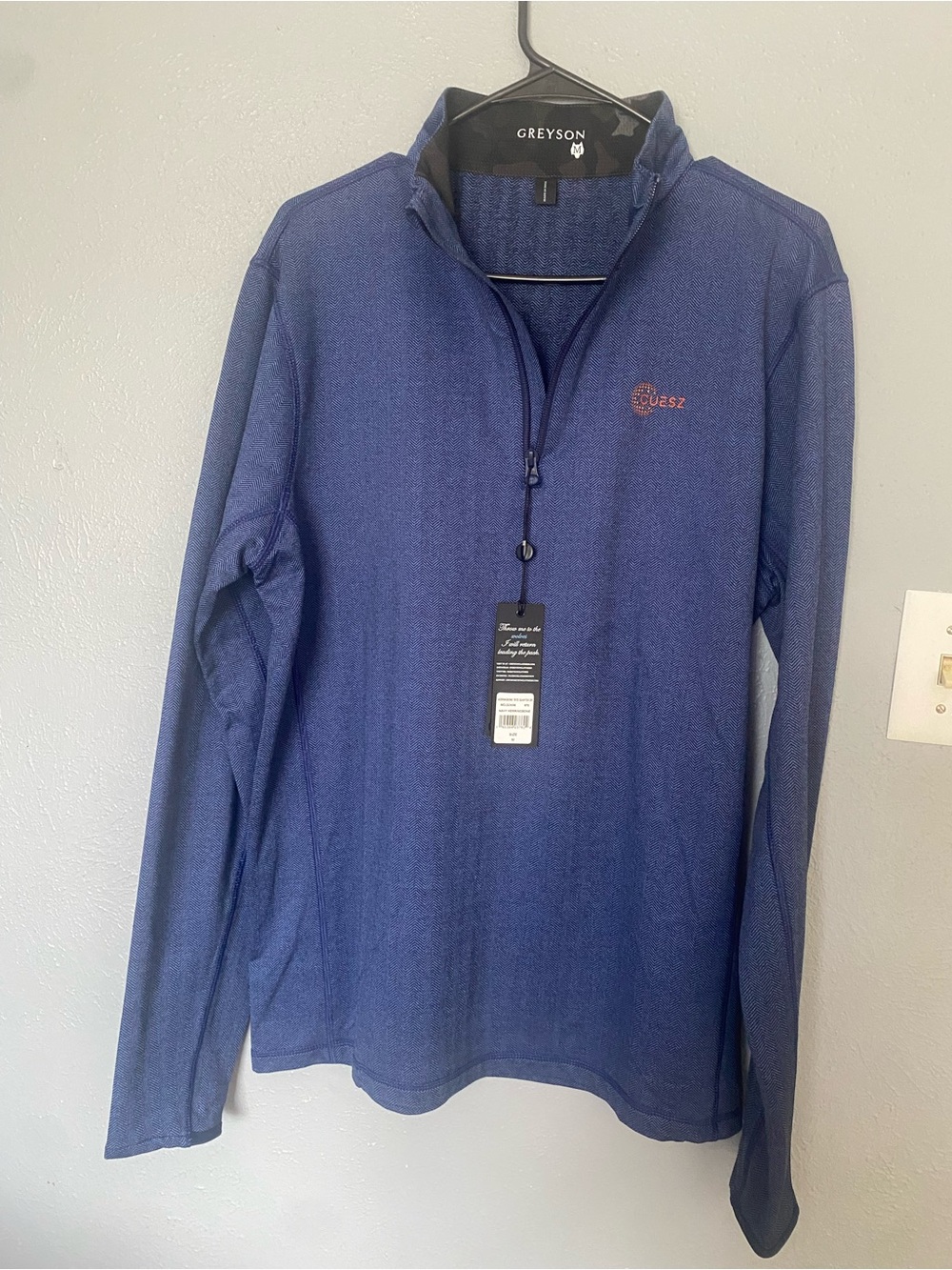 Greyson Men's Quarter-Zip Pullover - Deep Blue M NWT